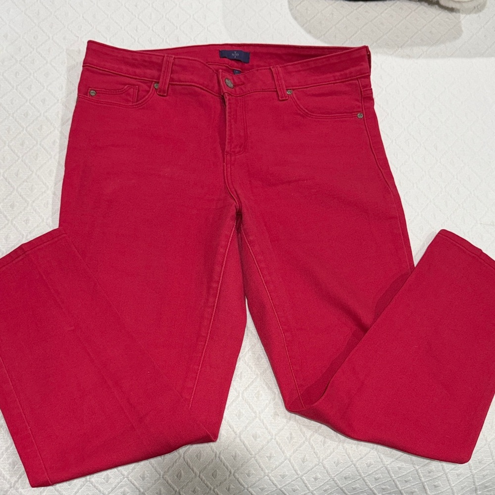 NYDJ Bold Red Straight Leg Women's Jeans